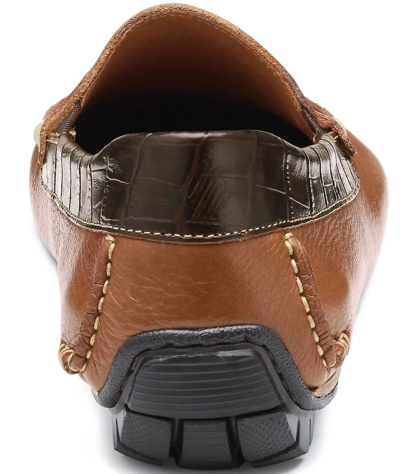 Johnston & Murphy Men's Cort 2.0 Crocodile Embossed Leather Penny Loafers