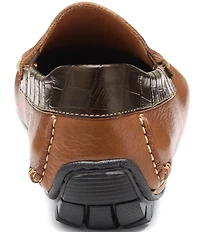 Johnston & Murphy Men's Cort 2.0 Crocodile Embossed Leather Penny Loafers