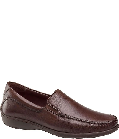 Johnston & Murphy Men's Crawford Leather Slip On Venetian Loafers