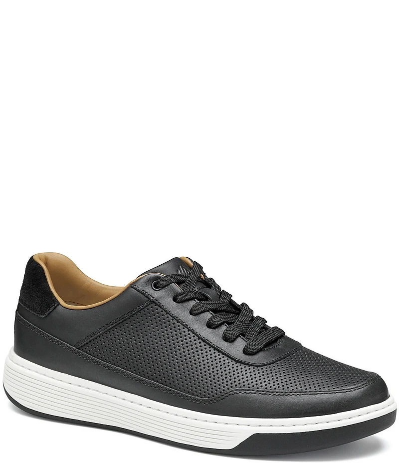 Johnston & Murphy Men's Dawson Perforated Leather U-Throat Lace Up Sneakers