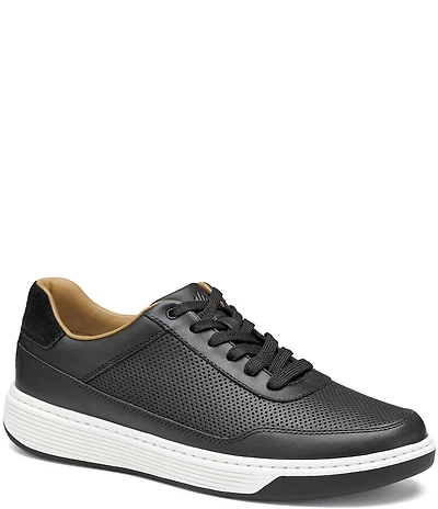 Johnston & Murphy Men's Dawson Perforated Leather U-Throat Lace Up Sneakers