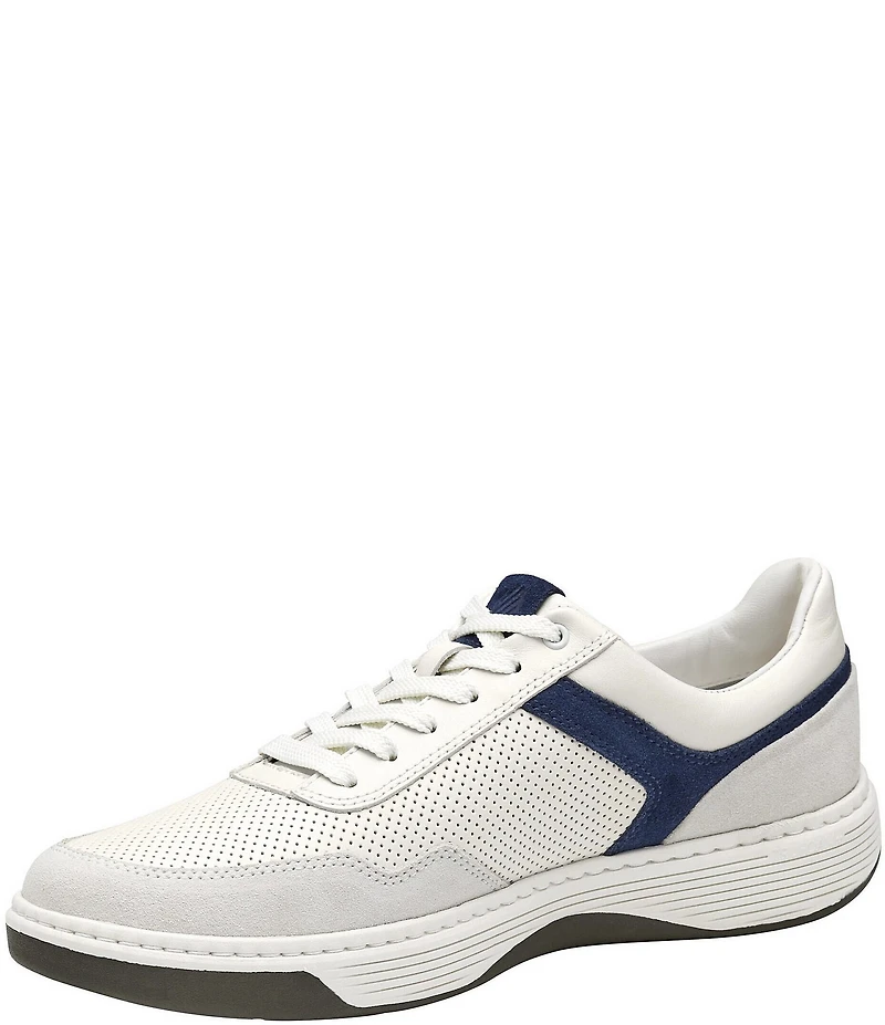 Johnston & Murphy Men's Dawson Perforated Leather and Suede Moc Toe U-Throat Sneakers
