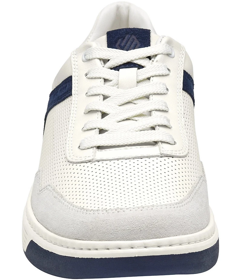 Johnston & Murphy Men's Dawson Perforated Leather and Suede Moc Toe U-Throat Sneakers