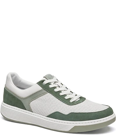 Johnston & Murphy Men's Dawson Perforated Suede and Leather Moc Toe U-Throat Sneakers