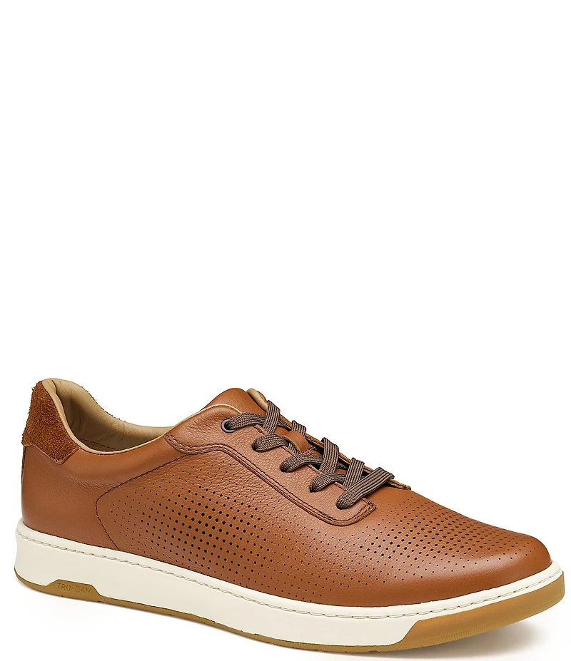 Johnston & Murphy Men's Daxton Perforated Leather U-Throat Lace Up Sneakers
