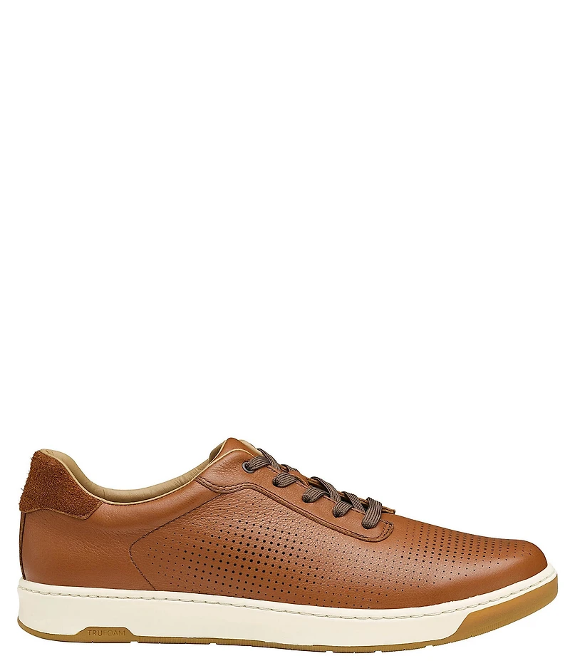 Johnston & Murphy Men's Daxton Perforated Leather U-Throat Lace Up Sneakers