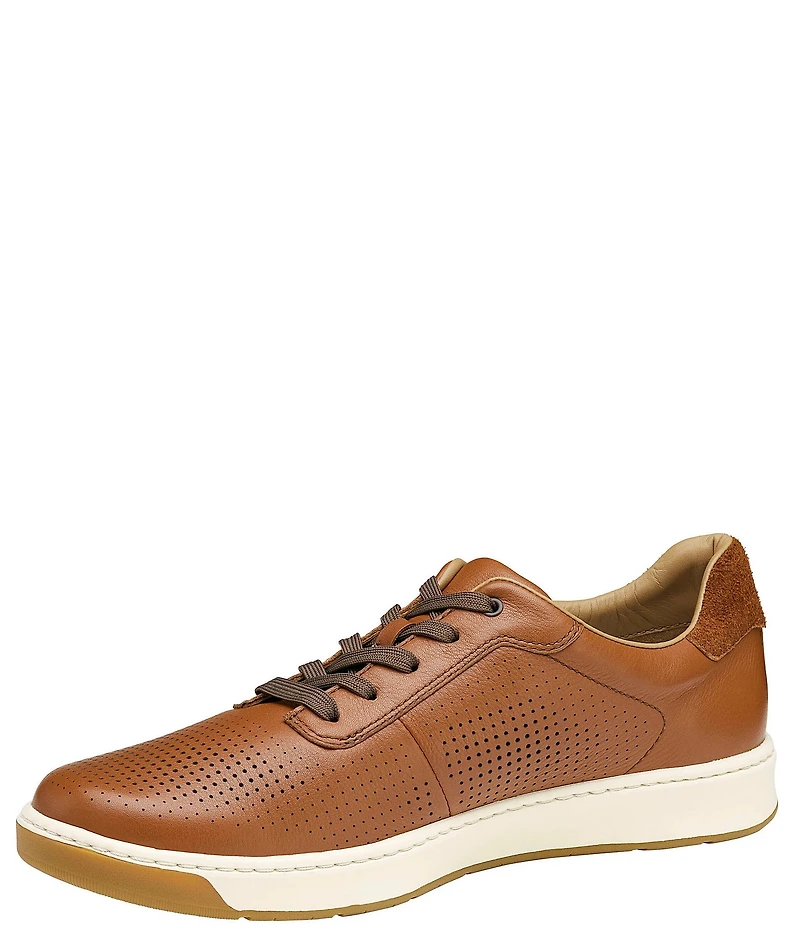 Johnston & Murphy Men's Daxton Perforated Leather U-Throat Lace Up Sneakers