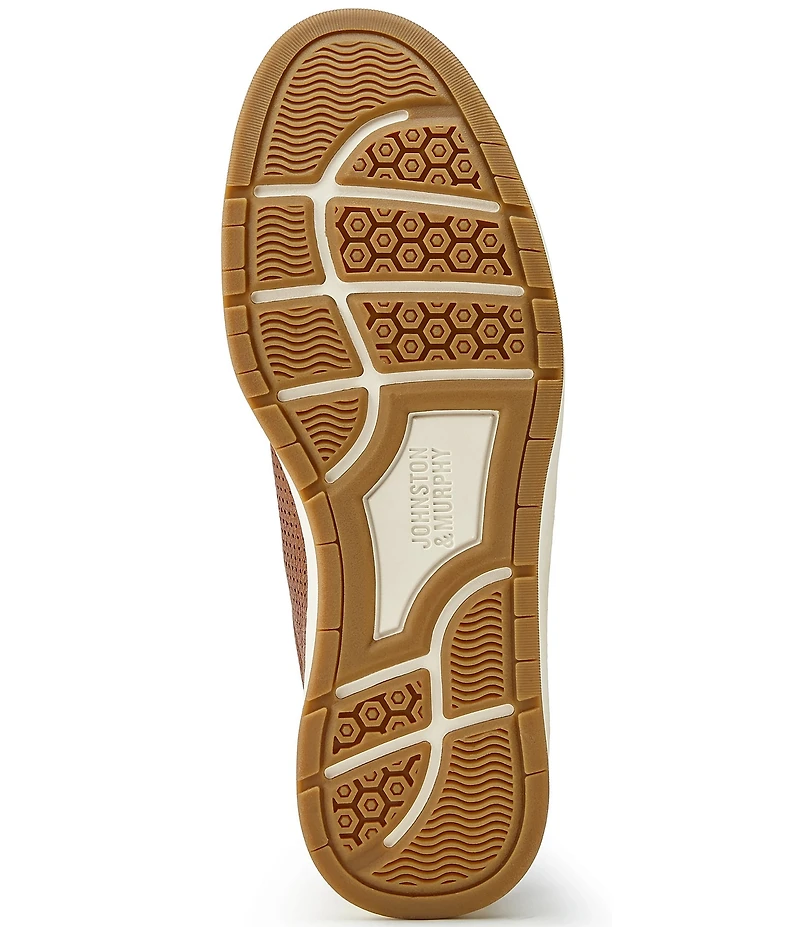 Johnston & Murphy Men's Daxton Perforated Leather U-Throat Lace Up Sneakers