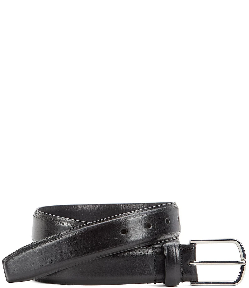 Johnston & Murphy Men's Edge Embossed Leather Belt