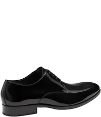 Johnston & Murphy Men's Gavney Patent Leather Plain Toe Lace Up Oxfords