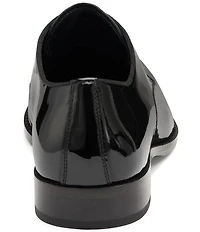 Johnston & Murphy Men's Gavney Patent Leather Plain Toe Lace Up Oxfords