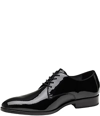 Johnston & Murphy Men's Gavney Patent Leather Plain Toe Lace Up Oxfords