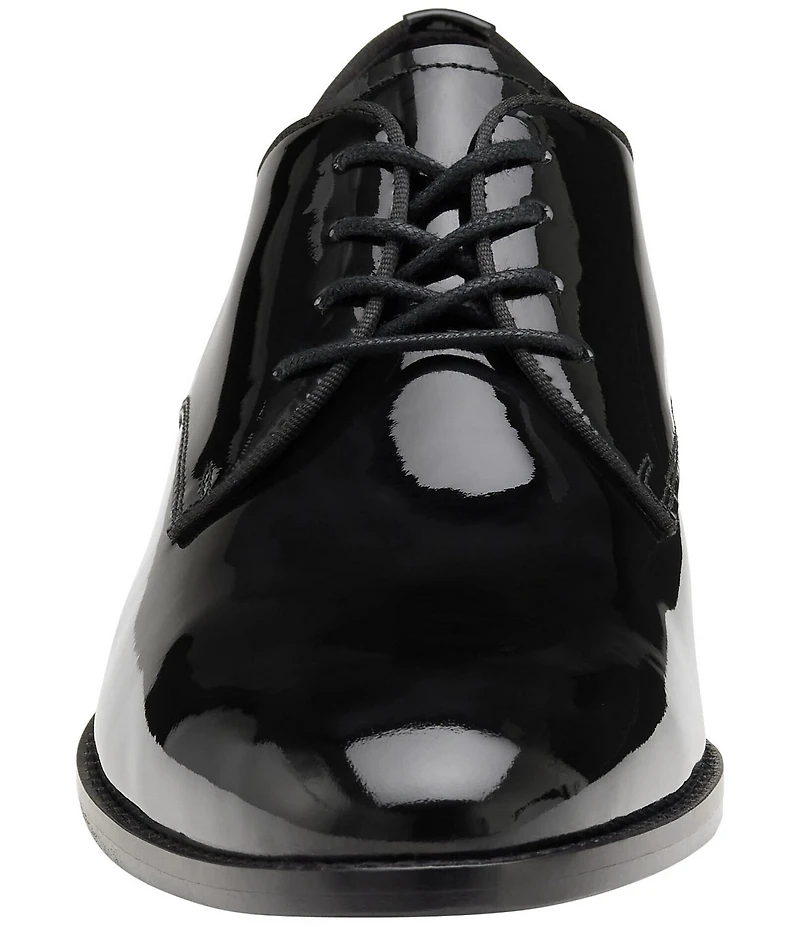 Johnston & Murphy Men's Gavney Patent Leather Plain Toe Lace Up Oxfords