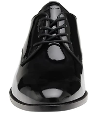 Johnston & Murphy Men's Gavney Patent Leather Plain Toe Lace Up Oxfords