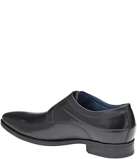 Johnston & Murphy Men's Gibbons Leather Double Buckle Monk Strap Plain Toe Oxfords