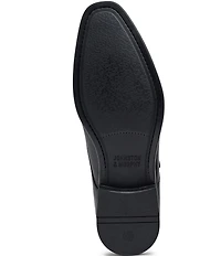 Johnston & Murphy Men's Gibbons Leather Double Buckle Monk Strap Plain Toe Oxfords