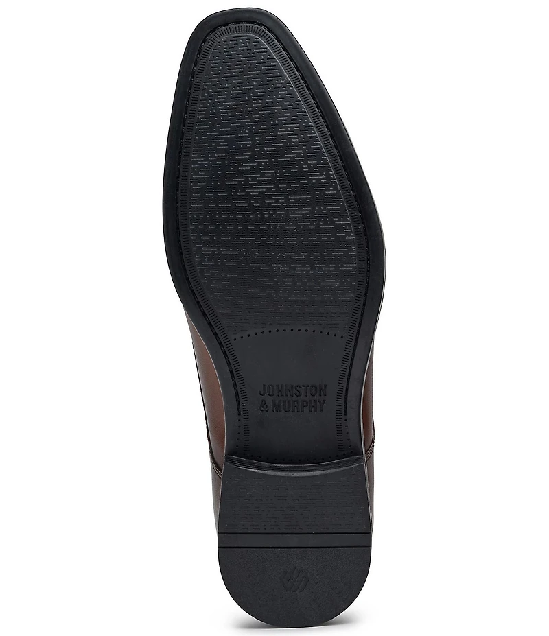 Johnston & Murphy Men's Gibbons Leather Double Buckle Monk Strap Plain Toe Oxfords