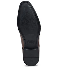 Johnston & Murphy Men's Gibbons Leather Double Buckle Monk Strap Plain Toe Oxfords