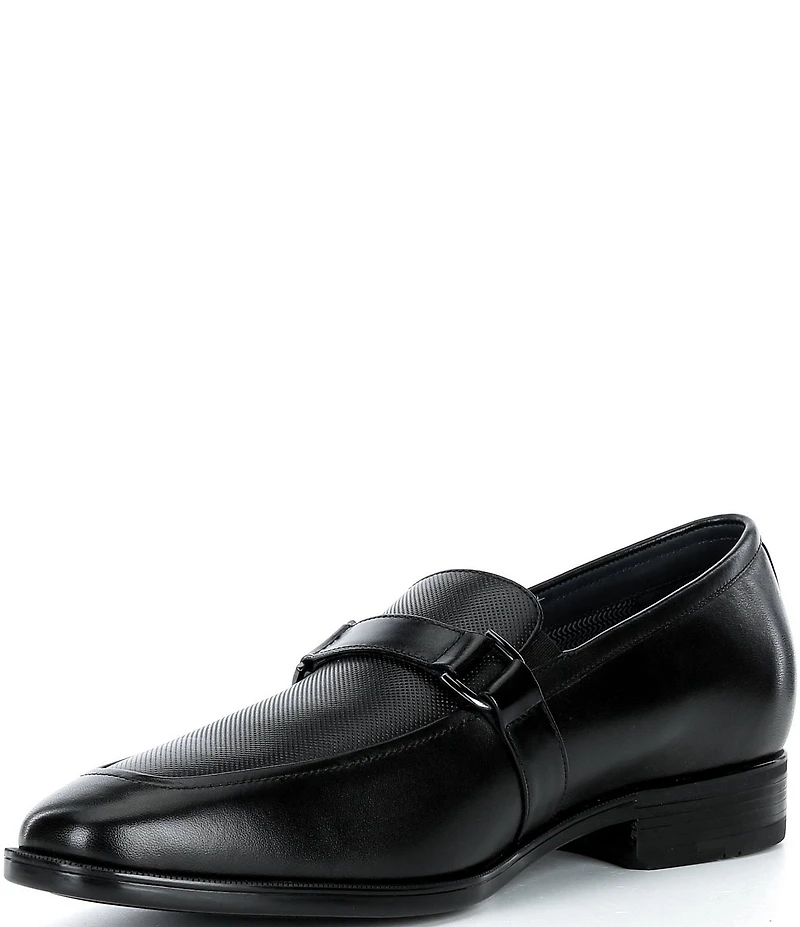 Johnston & Murphy Mens Gibbons Embossed Bit Buckle Loafers