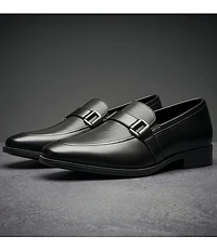 Johnston & Murphy Men's Gibbons Embossed Bit Buckle Loafers