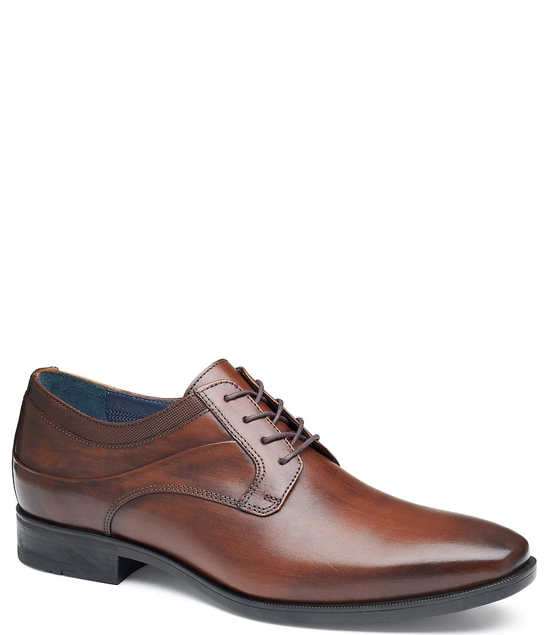 Johnston & Murphy Men's Gibbons Leather Plain Toe Lace Up Oxfords