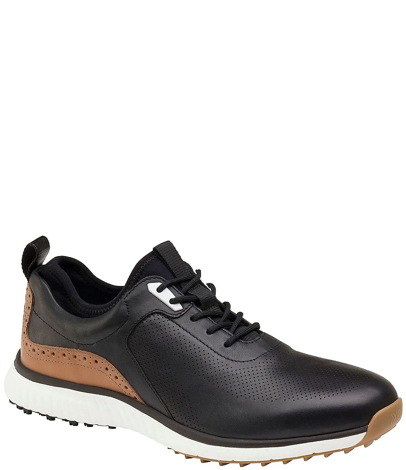 Johnston & Murphy Men's H1-Luxe Hybrid XC4 Waterproof Perforated Leather Golf Sneakers