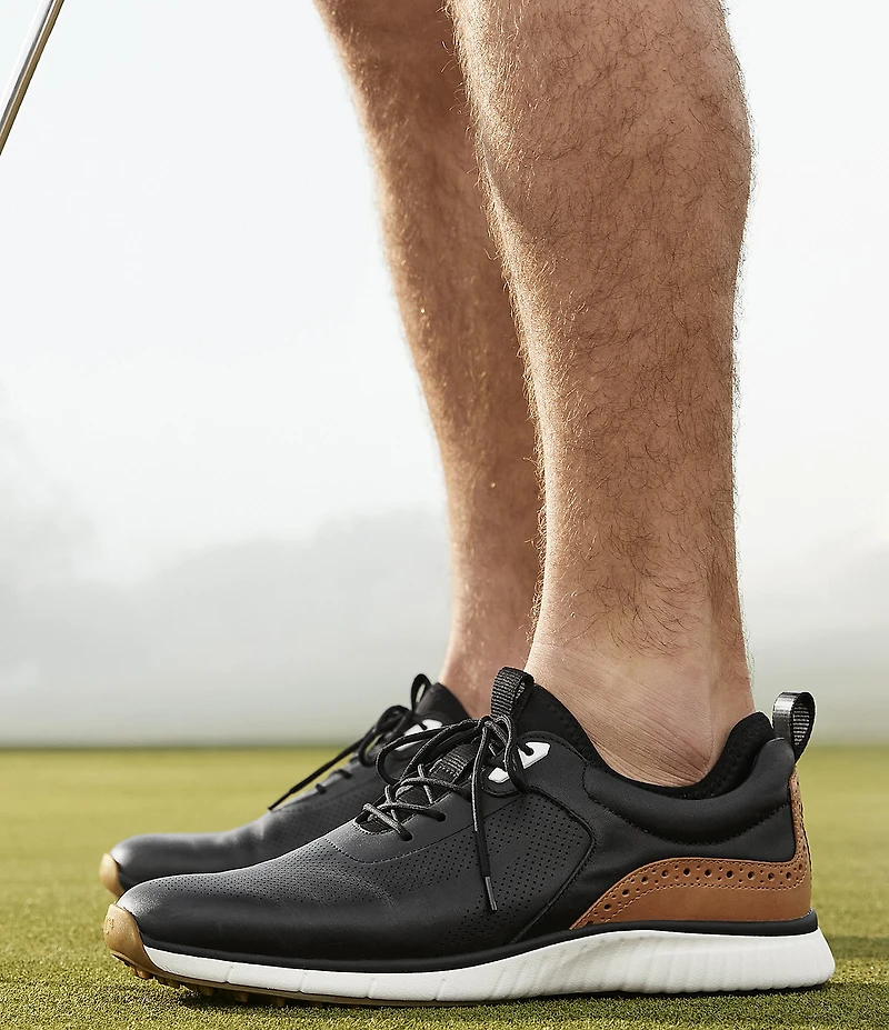 Johnston & Murphy Men's H1-Luxe Hybrid XC4 Waterproof Perforated Leather Golf Sneakers