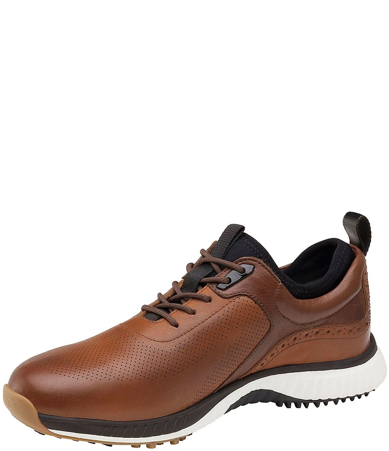 Johnston & Murphy Men's H1-Luxe Hybrid XC4 Waterproof Perforated Leather Golf Sneakers