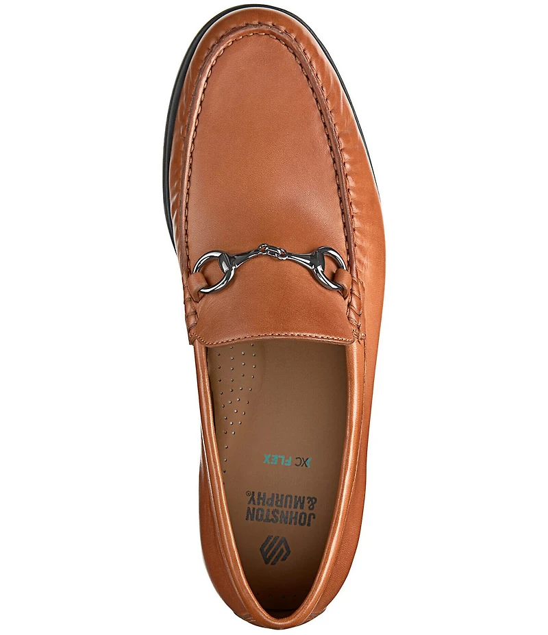 Johnston & Murphy Men's Harrison Leather Bit Buckle Slip On Loafers