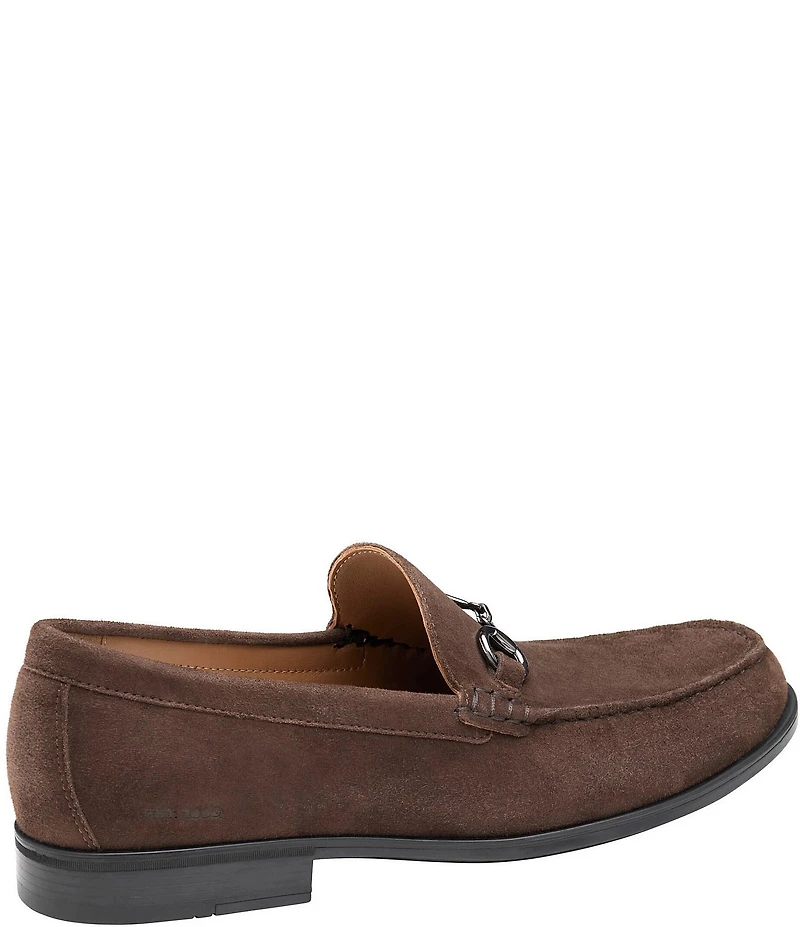 Johnston & Murphy Men's Harrison Suede Bit Buckle Loafers