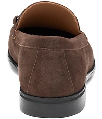 Johnston & Murphy Men's Harrison Suede Bit Buckle Loafers