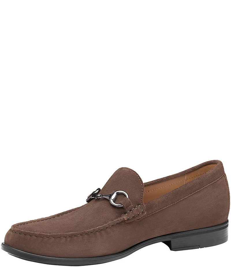 Johnston & Murphy Men's Harrison Suede Bit Buckle Loafers