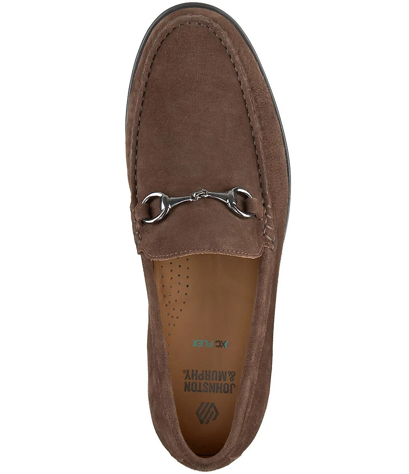 Johnston & Murphy Men's Harrison Suede Bit Buckle Loafers