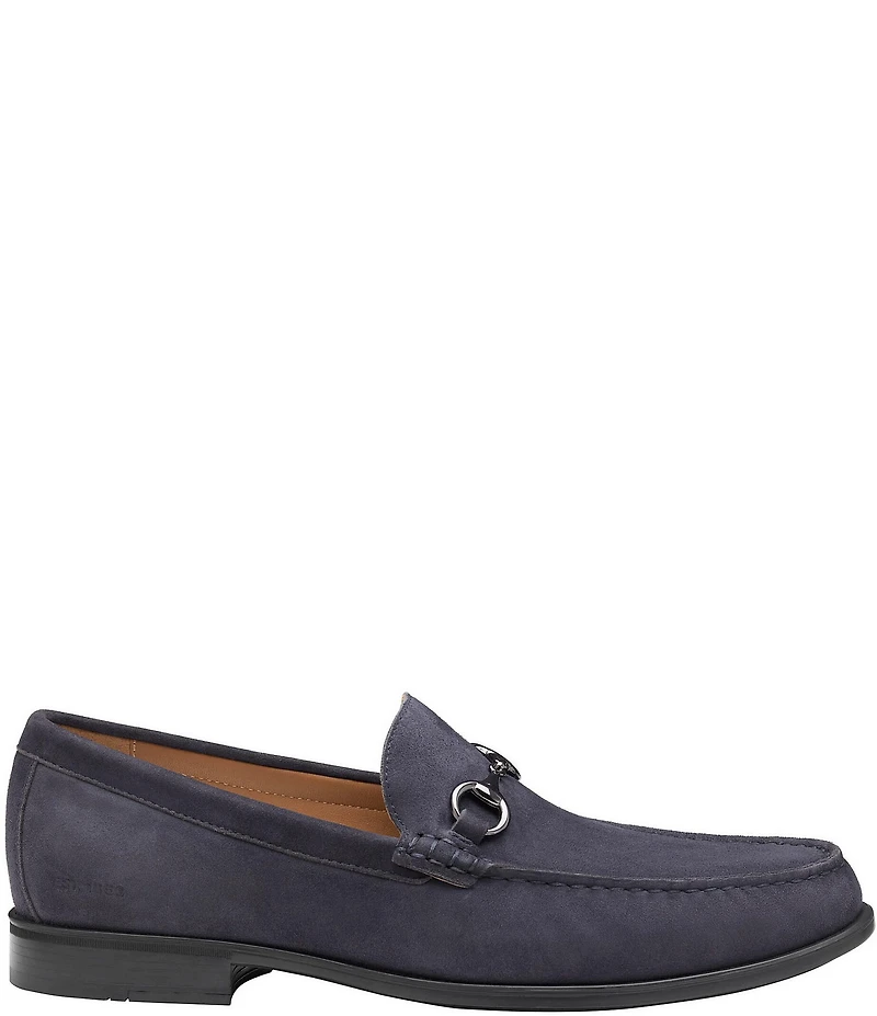 Johnston & Murphy Men's Harrison Suede Bit Buckle Loafers