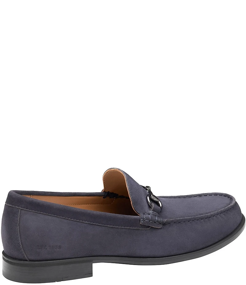 Johnston & Murphy Men's Harrison Suede Bit Buckle Loafers