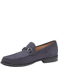 Johnston & Murphy Men's Harrison Suede Bit Buckle Loafers