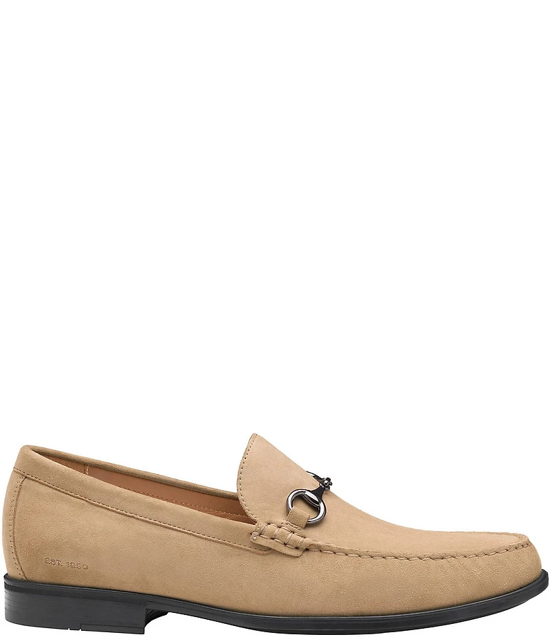 Johnston & Murphy Men's Harrison Suede Bit Buckle Loafers
