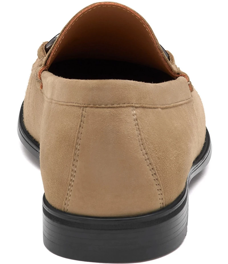 Johnston & Murphy Men's Harrison Suede Bit Buckle Loafers