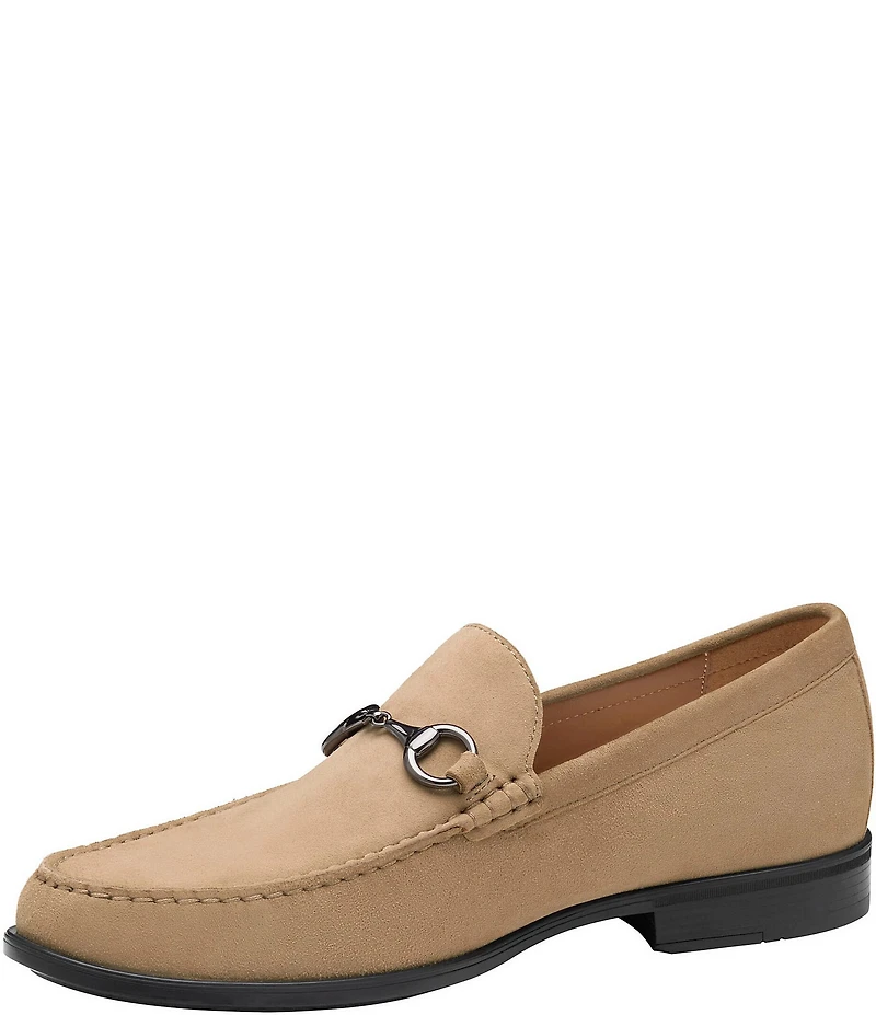 Johnston & Murphy Men's Harrison Suede Bit Buckle Loafers