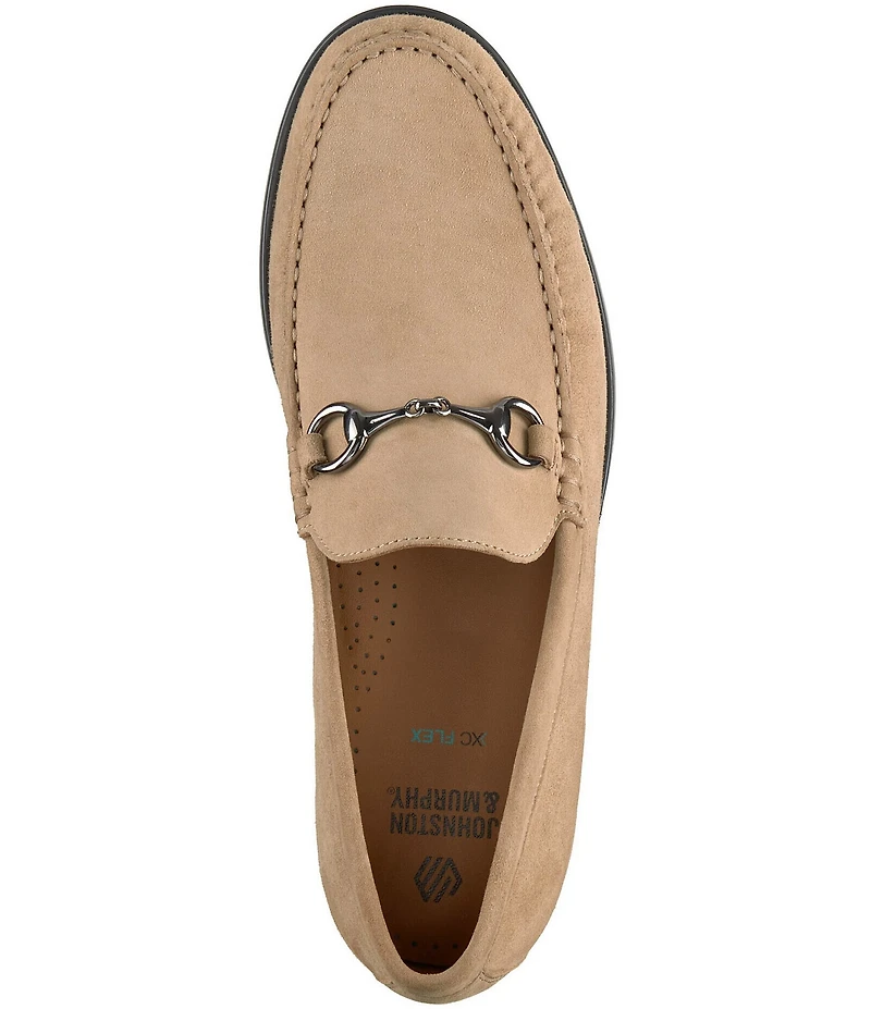 Johnston & Murphy Men's Harrison Suede Bit Buckle Loafers