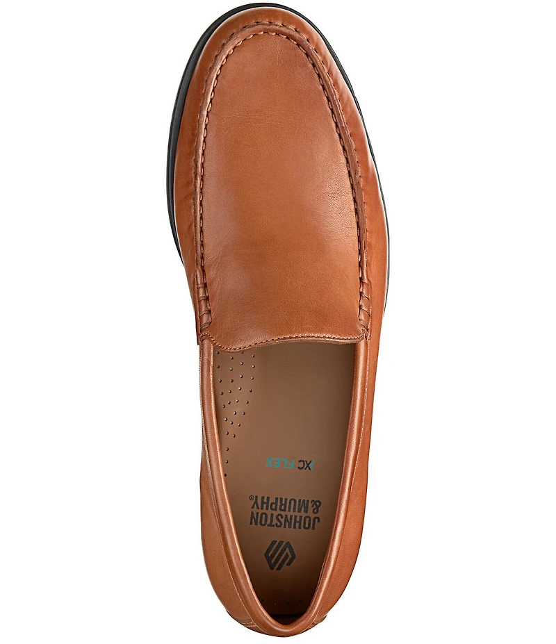 Johnston & Murphy Men's Harrison Leather Slip On Venetian Loafers