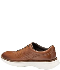 Johnston & Murphy Men's Hayden Perforated Leather U-Throat Lace Up Sneakers