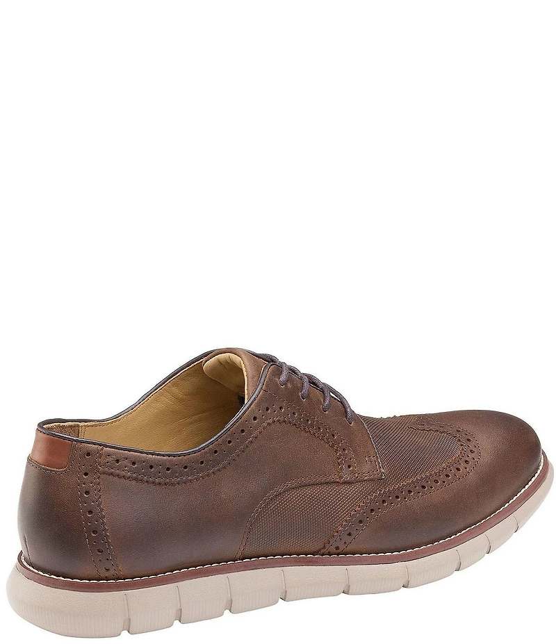 Johnston & Murphy Men's Holden Embossed Leather Wingtip Brogue Detail Oxfords