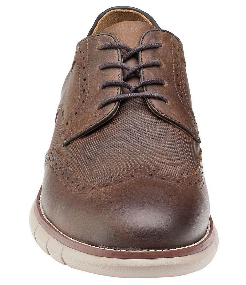 Johnston & Murphy Men's Holden Embossed Leather Wingtip Brogue Detail Oxfords