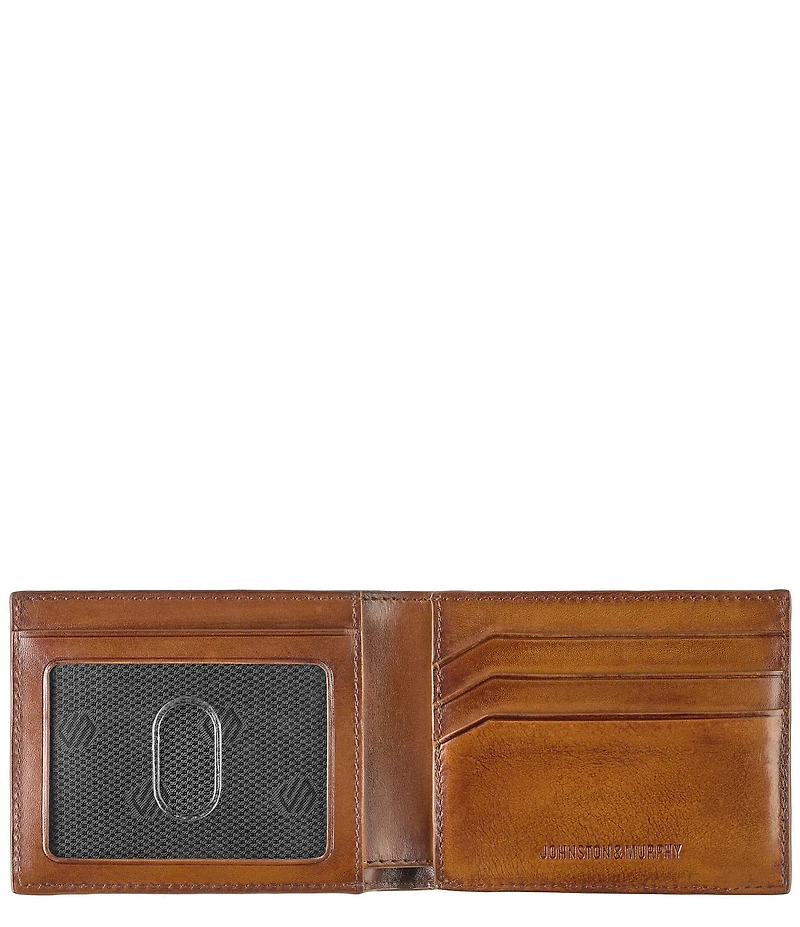 Johnston & Murphy Men's Hudson Burnished Billfold Wallet