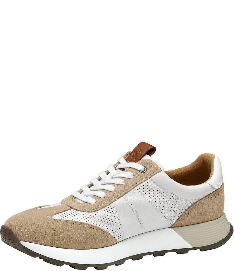 Johnston & Murphy Men's Kinnon T-Toe Perforated Leather Lace Up Sneakers