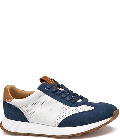 Johnston & Murphy Men's Kinnon T-Toe Perforated Leather Lace Up Sneakers