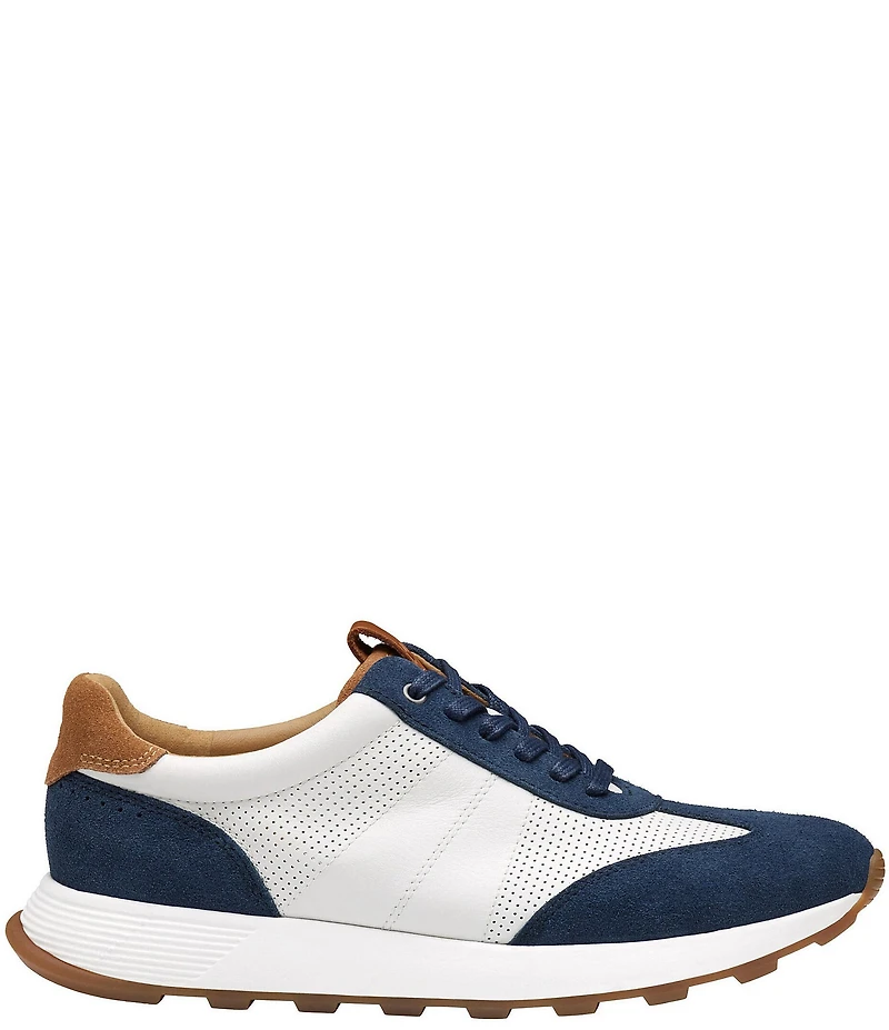 Johnston & Murphy Men's Kinnon T-Toe Perforated Leather Lace Up Sneakers