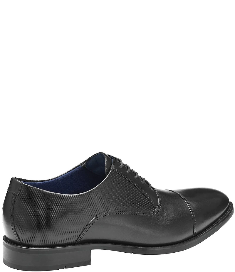 Johnston & Murphy Men's Landry Embossed Leather Cap Toe Lace Up Oxfords