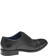 Johnston & Murphy Men's Landry Embossed Leather Cap Toe Lace Up Oxfords